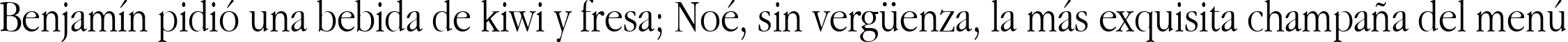 Пример написания шрифтом Apple Garamond Light текста на испанском