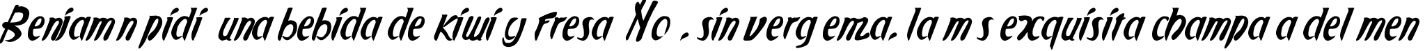 Пример написания шрифтом AppleJuiced текста на испанском