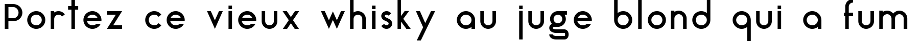 Пример написания шрифтом Aqua Grotesque текста на французском