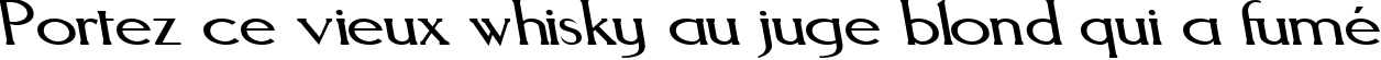 Пример написания шрифтом Aquaduct Reverse Italic текста на французском