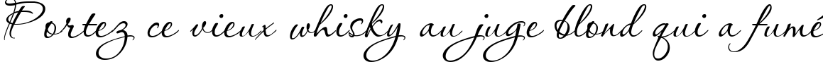 Пример написания шрифтом Aquarelle текста на французском