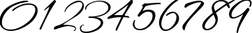 Пример написания цифр шрифтом Aquarelle