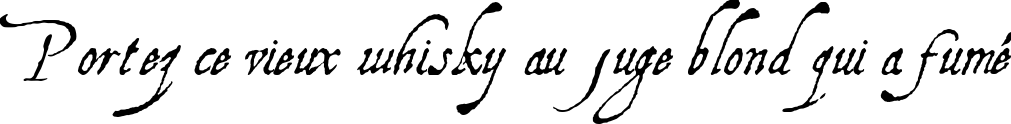 Пример написания шрифтом Aquiline текста на французском