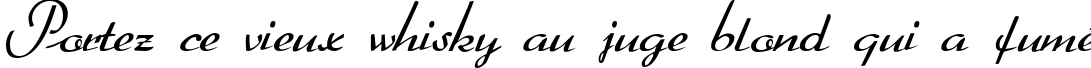 Пример написания шрифтом Arabella текста на французском