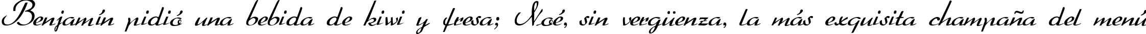 Пример написания шрифтом Arabella текста на испанском