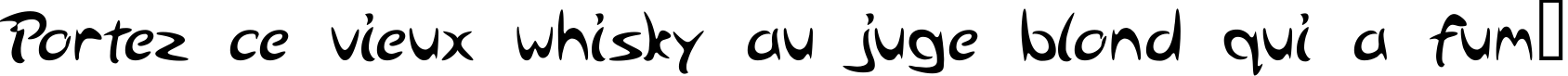 Пример написания шрифтом Arabolical 1 текста на французском