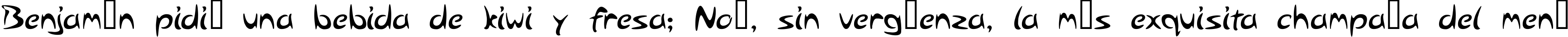 Пример написания шрифтом Arabolical 1 текста на испанском