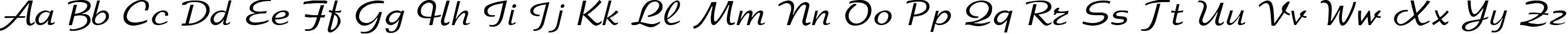 Пример написания английского алфавита шрифтом ArbatCTT