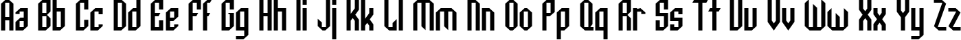 Пример написания английского алфавита шрифтом Archery Black Condensed
