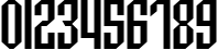 Пример написания цифр шрифтом Archery Black Condensed