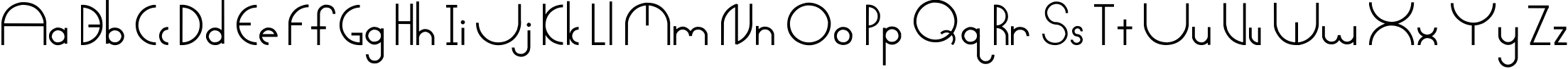 Пример написания английского алфавита шрифтом Arctic