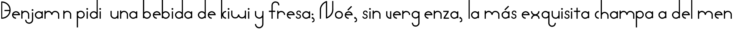 Пример написания шрифтом Arctic текста на испанском