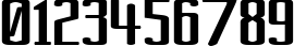 Пример написания цифр шрифтом Ardour GM