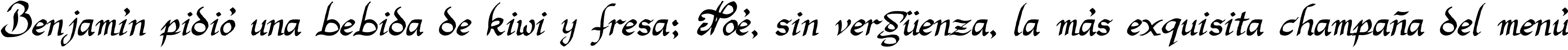 Пример написания шрифтом Argor Man Scaqh текста на испанском