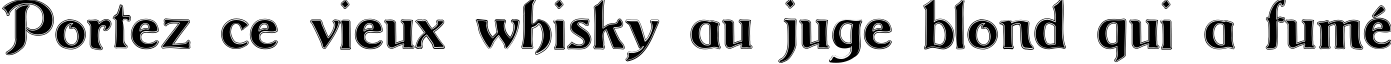 Пример написания шрифтом Argos George Contour текста на французском