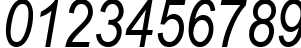 Пример написания цифр шрифтом Ariac  Italic