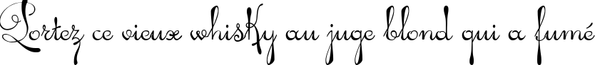 Пример написания шрифтом Ariadna script текста на французском