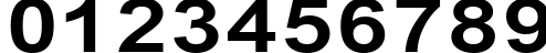 Пример написания цифр шрифтом Arial Alternative Regular