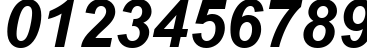 Пример написания цифр шрифтом Arial CE Bold Italic