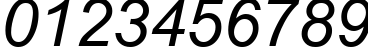 Пример написания цифр шрифтом Arial Cyr Italic