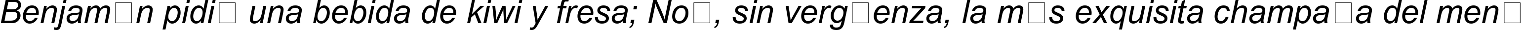 Пример написания шрифтом Arial Cyr Italic текста на испанском