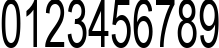 Пример написания цифр шрифтом Arial Cyr60