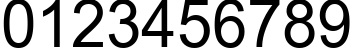 Пример написания цифр шрифтом Arial Cyr95n