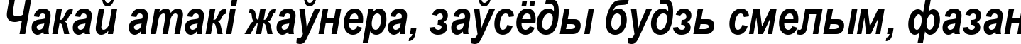 Пример написания шрифтом Arial Narrow Bold Italic текста на белорусском