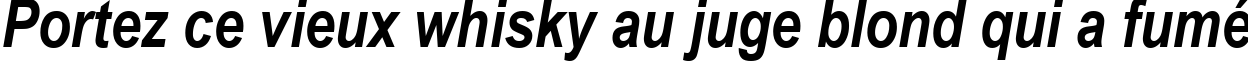 Пример написания шрифтом Arial Narrow Bold Italic текста на французском