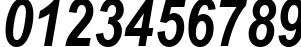 Пример написания цифр шрифтом Arial Narrow Bold Italic