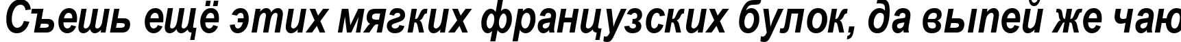 Пример написания шрифтом Arial Narrow Bold Italic текста на русском