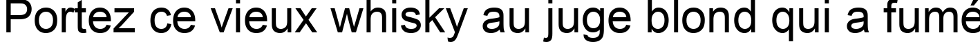 Пример написания шрифтом Arial текста на французском
