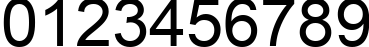 Пример написания цифр шрифтом Arial