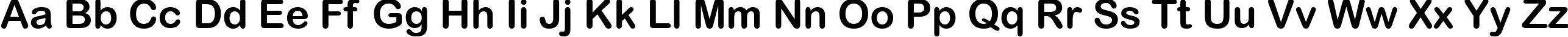 Пример написания английского алфавита шрифтом Arial Rounded MT Bold