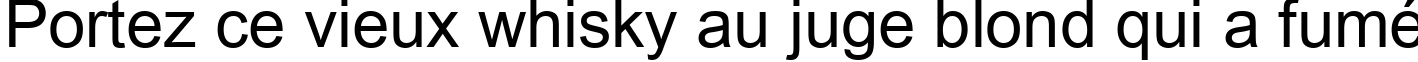 Пример написания шрифтом Arial Unicode MS текста на французском
