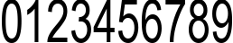 Пример написания цифр шрифтом Arial70n