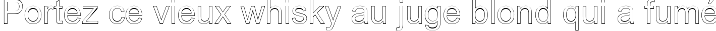 Пример написания шрифтом Arialic Hollow текста на французском