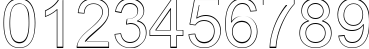 Пример написания цифр шрифтом Arialic Hollow