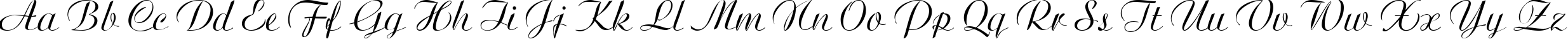 Пример написания английского алфавита шрифтом Ariston Normal