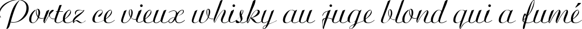 Пример написания шрифтом Ariston Normal текста на французском