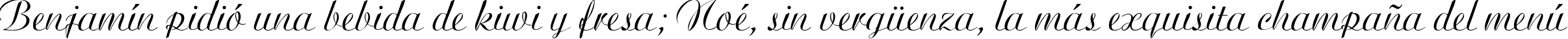 Пример написания шрифтом Ariston Normal текста на испанском