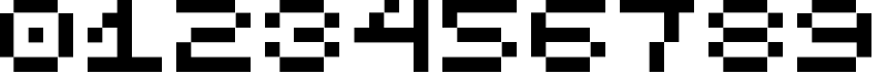 Пример написания цифр шрифтом Arizone Pixel Regular