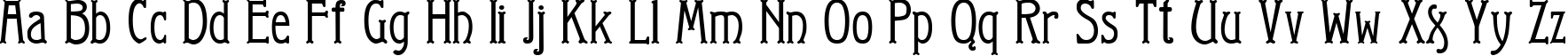 Пример написания английского алфавита шрифтом Arkhive