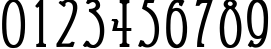 Пример написания цифр шрифтом Arkhive