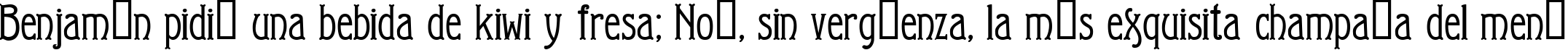 Пример написания шрифтом Arkhive текста на испанском