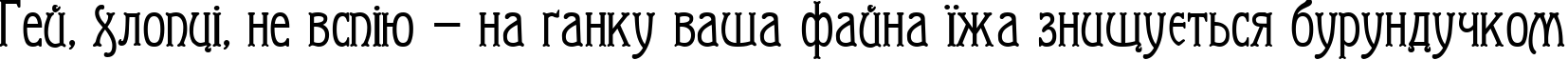 Пример написания шрифтом Arkhive текста на украинском