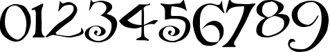 Пример написания цифр шрифтом Arlekino
