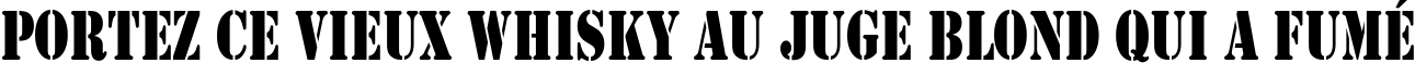 Пример написания шрифтом Army Condensed текста на французском