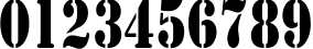 Пример написания цифр шрифтом Army Condensed