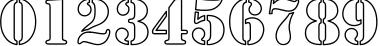Пример написания цифр шрифтом Army Hollow Condensed